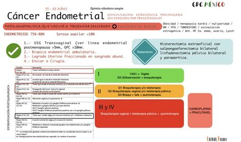 Cáncer endometrial GPC 2020 | Histerectomía, Menopausia, Obesidad