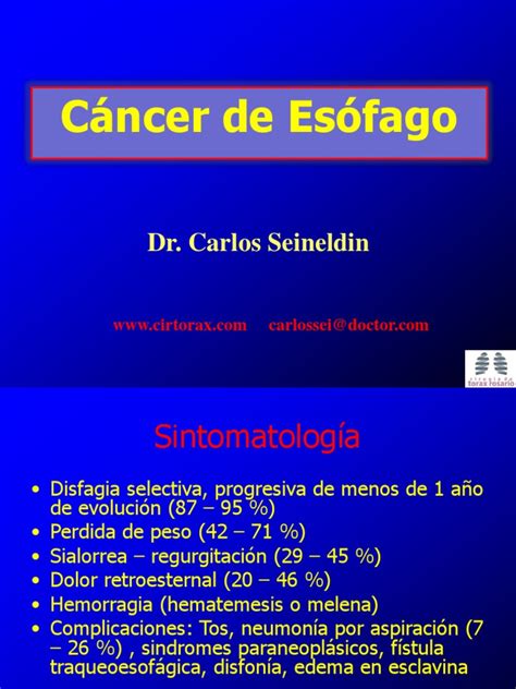 Cáncer Esofago | PDF | Metástasis | Endoscopia