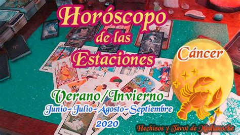 Cáncer horóscopo Estaciones Junio, Julio, Agosto y ...