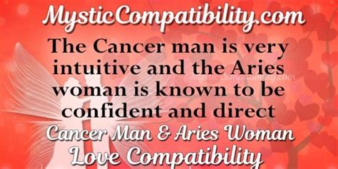 Cancer Man Aries Woman Compatibility   Mystic Compatibility