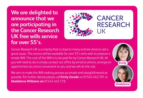 Cancer Research UK Free Will Service | Adcocks Solicitors