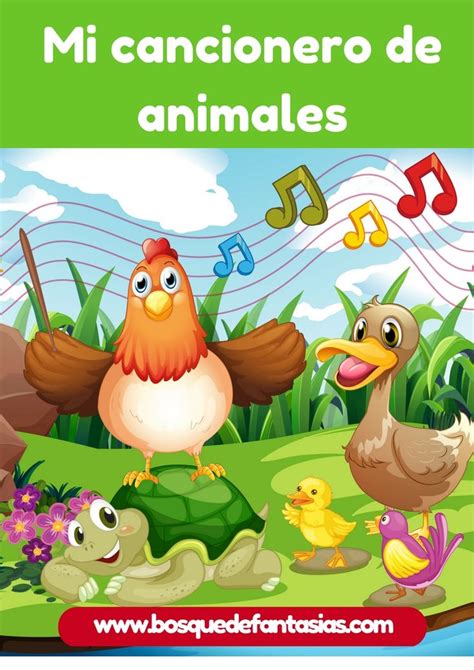 cancionero de animales | Cancionero infantil, Canciones cortas para ...