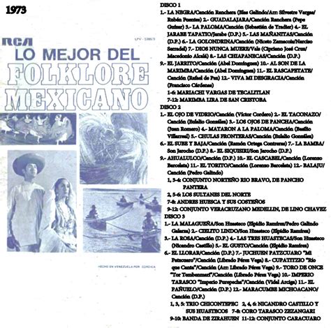 CANZOREMA: LO MEJOR DEL FOLKLORE MEXICANO 1973