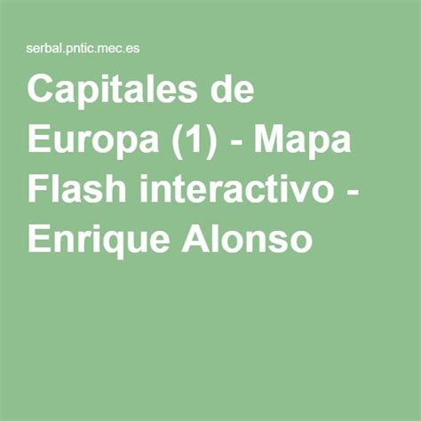 Capitales de Europa  1    Mapa Flash interactivo   Enrique ...
