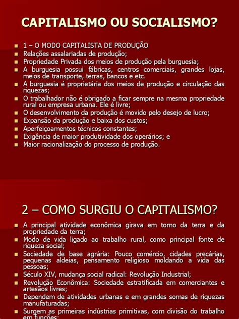 capitalismo socialismo | Socialismo | Capitalismo