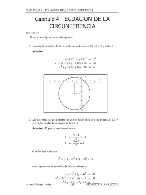Capitulo 04 Ecuacion de La Circunferencia | Tangente | Circulo