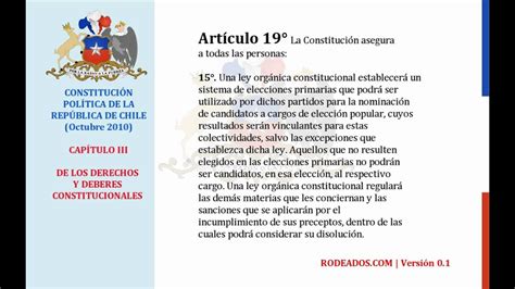 Capitulo III  2  Constitucion Politica de Chile   YouTube