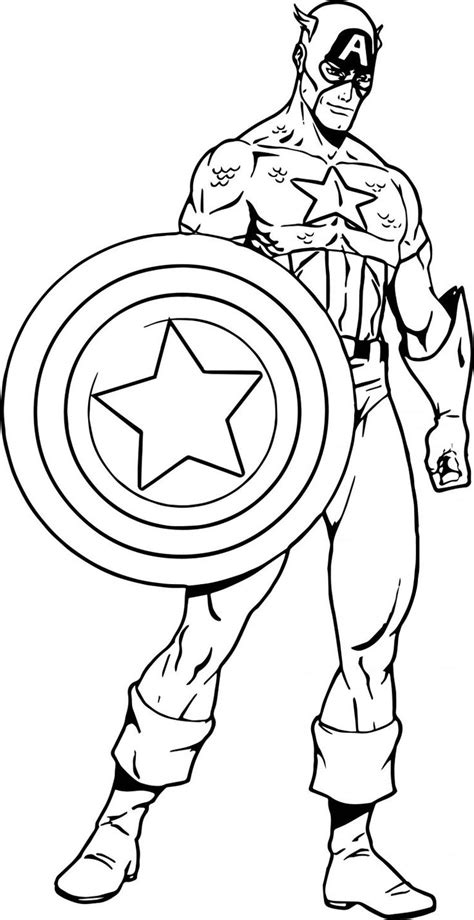 Captain America Captain Ready Coloring Page ...