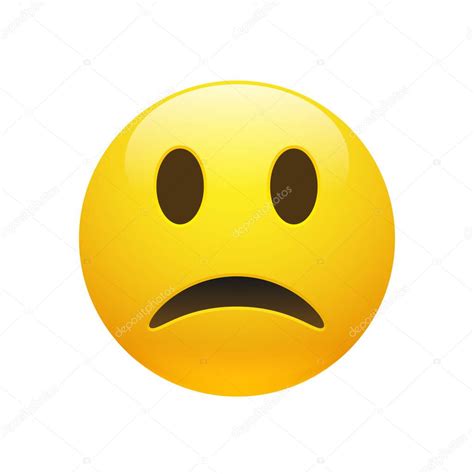 Cara de triste emoticon | Cara triste de Emoji amarillo ...