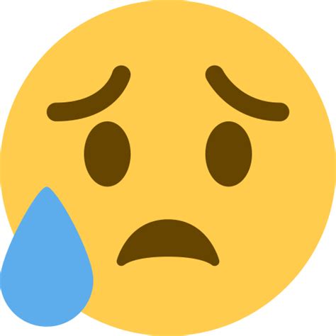 Cara Triste Pero Aliviada Emoji