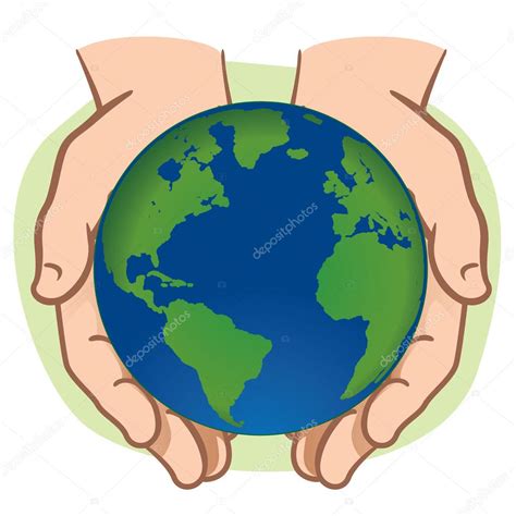 Caracter par de manos sosteniendo el planeta Tierra. Ideal para ...