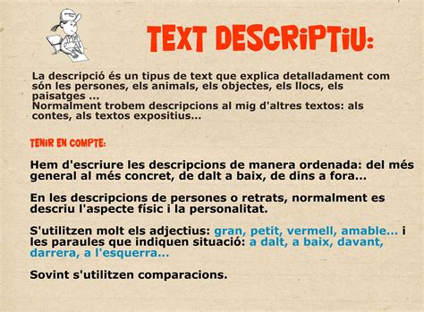 Característiques text descriptiu | Ortografia catalana ...