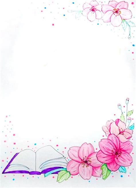 caratulas con flores | Floral border design, Clip art borders, Colorful ...