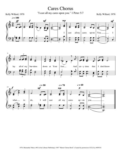 Cares Chorus Sheet music for Piano  Solo  | Musescore.com