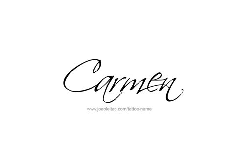 Carmen nombre tatuajes diseños