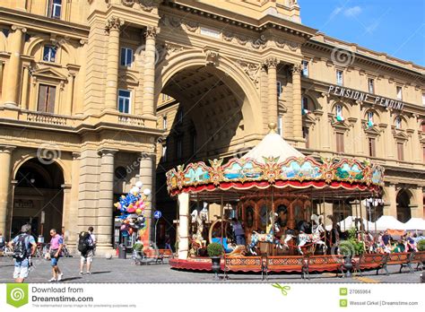 Carousel At Piazza Della Repubblica, Florence Editorial ...