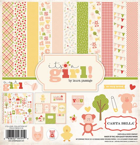 Carta Bella Paper It s A Girl 12 x 12 Collection Kit