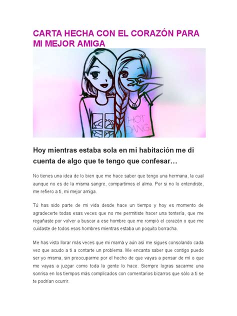 Carta Para Mi Mejor Amiga