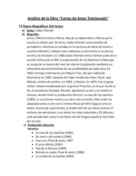 CARTAS DE AMOR TRAICIONADO ISABEL ALLENDE PDF