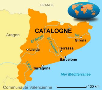 CARTE DE LA CATALOGNE ET SES PROVINCES   viva espana