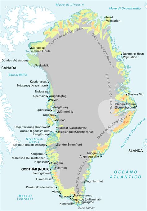 Cartina Geografica Della Groenlandia | Tomveelers