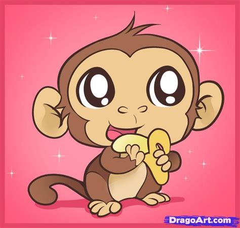 Cartoon Baby Monkey | how to draw an easy monkey | Monkey ...