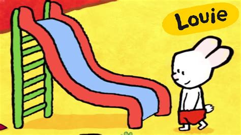 Cartoon for kids   Louie draw me a Slide HD | Learn to ...