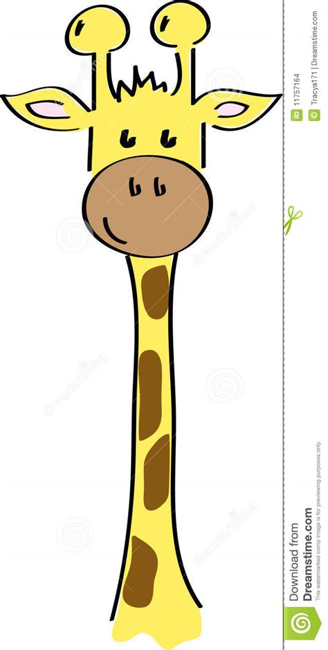 Cartoon Giraffe stock vector. Illustration of neck, cute ...