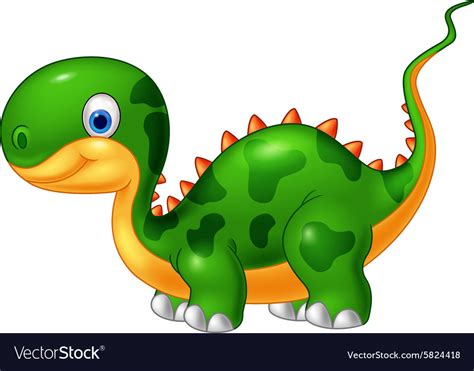 Cartoon happy dinosaur Royalty Free Vector Image