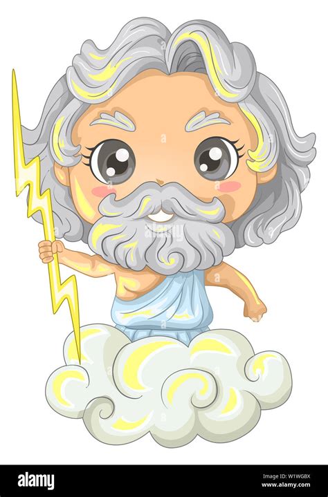 Cartoon illustration greek god zeus hi res stock photography and images ...