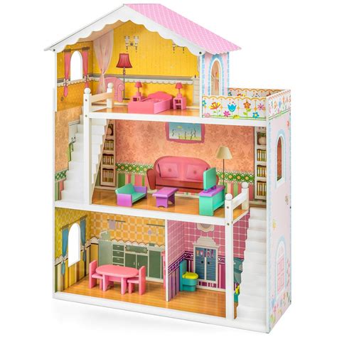 Casa Casita De Muñecas Madera Castillo Bestchoi Barbie House   $ 4,659 ...