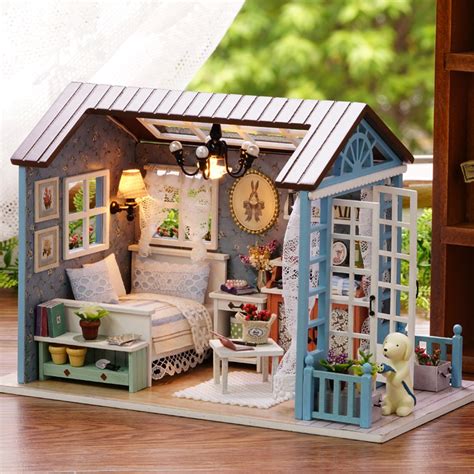 Casa De Muñecas En Miniatura Para Ensamblar Con Muebles   $ 387.66 en ...