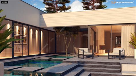 Casas de diseño | Casa Moderna de 1 planta con piscina   DISEÑOS DE ...