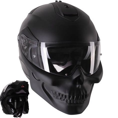 Casco de motocicleta cráneo Modular Personalizado | eBay ...