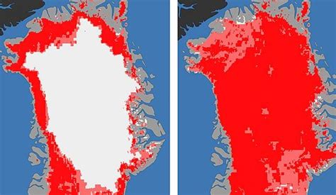 Casi toda la cubierta de hielo de Groenlandia, desde las zonas más ...