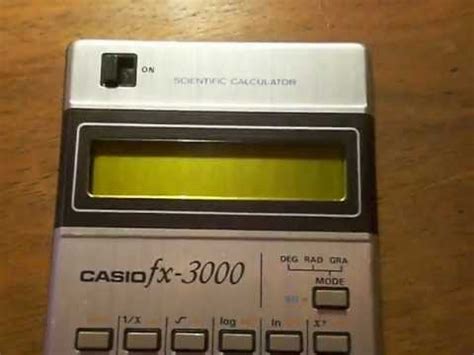 Casio Calculator FX 3000 from 1977   YouTube