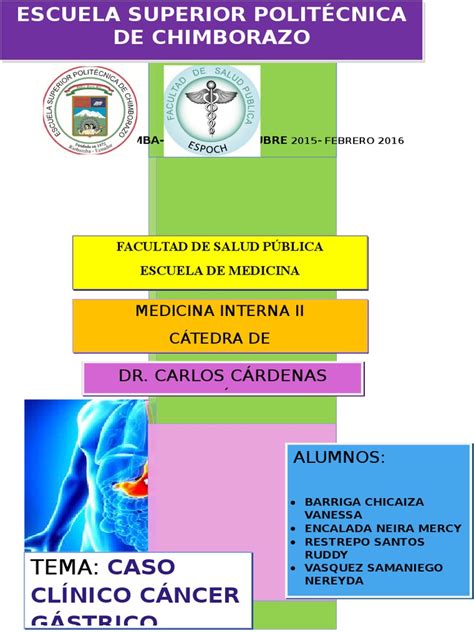 Caso Clinico Cancer Gastrico | Cáncer | Metástasis
