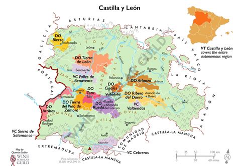 Castilla y León Wine Map