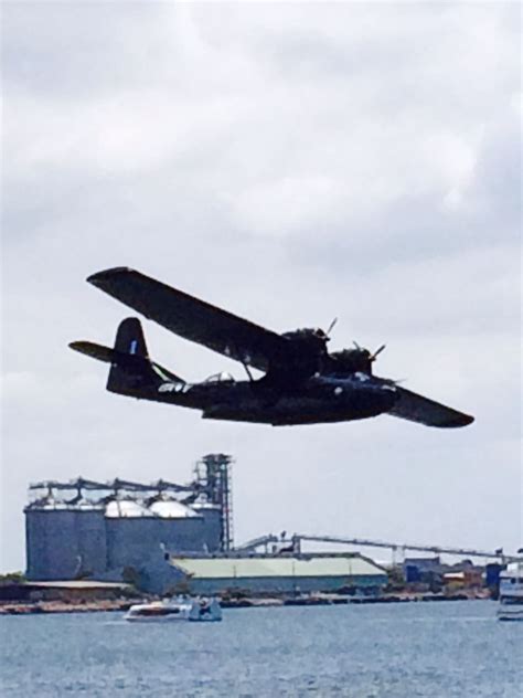 Catalina fly past, Maritime Festival 2014, Newcastle. Photo: J Peters ...