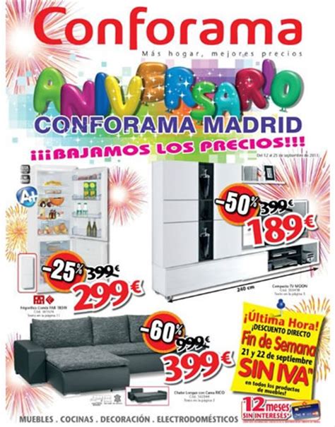 Catálogo Conforama Madrid de Aniversario Septiembre 2013 ...