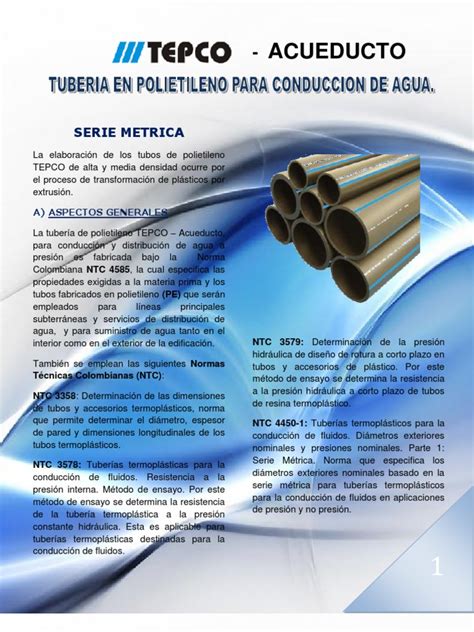 Catálogo Técnico PEAD.pdf | Tubería  transporte de fluidos ...