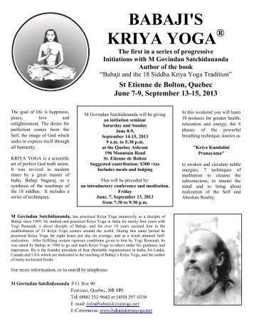 Catalogue II 2005   Babaji s Kriya Yoga