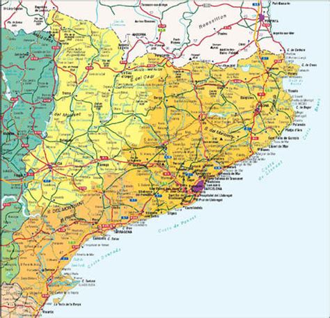 Catalonia road map | Gifex