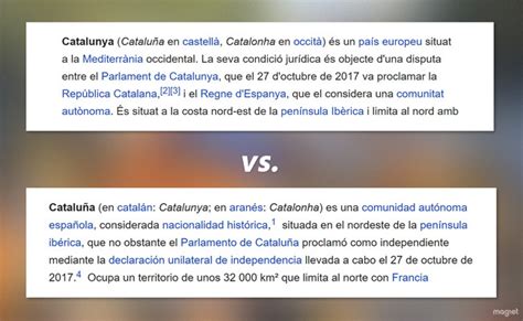 Cataluña ha declarado la independencia. Así que en Wikipedia se ha ...