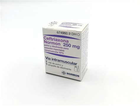 CEFTRIAXONA NORMON 250 mg POLVO Y DISOLVENTE PARA SOLUCIÓN ...