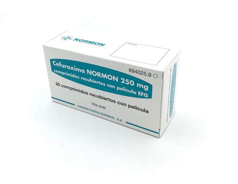 CEFUROXIMA NORMON 250 mg COMPRIMIDOS RECUBIERTOS CON ...