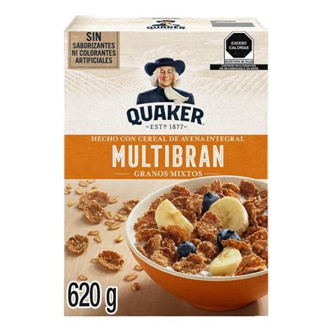 Cereal de avena Quaker multibran granos mixtos 620 g | Walmart