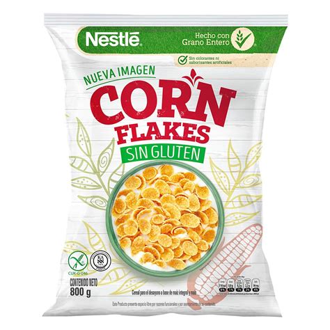 Cereal de Maíz Integral Sin Gluten Corn Flakes Bolsa 800 gr   Metro