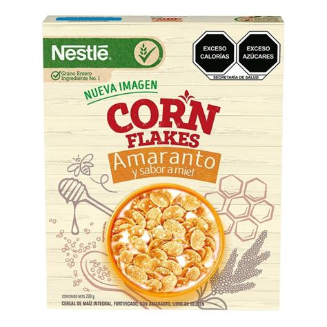Cereal Nestlé Corn Flakes sin gluten amaranto y sabor miel 230 g | Walmart