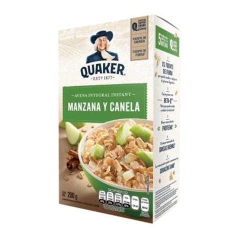 Cereal Quaker avena instant con manzana y canela 280 g | Walmart